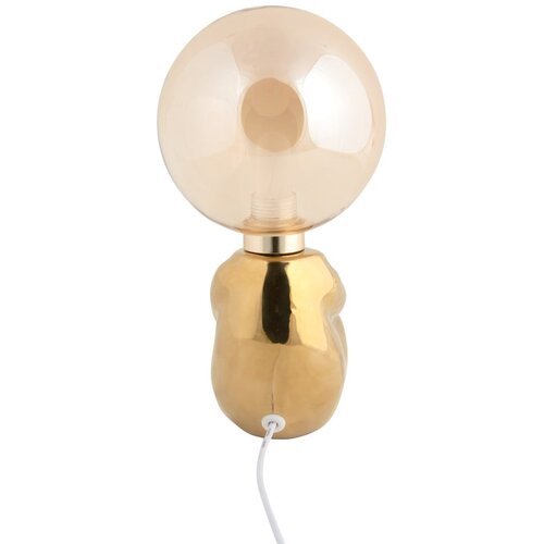 Leitmotiv LED zatemnitvena namizna svetilka v zlati barvi s steklenim senčilom (vi&amp;scaron;ina 22,5 cm) Joey &amp;ndash; Slike