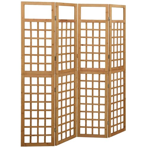 VidaXL Sobna pregrada / re&amp;scaron;etka s 4 panela od jelovine 161 x 180 cm Slike