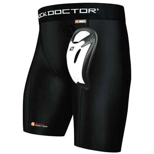 Shock Doctor BioFlex Cup Black Senior L Shorts with Jockstrap