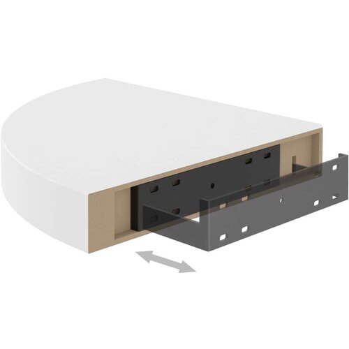 VidaXL Kotne police 4 kosi bele 25x25x3,8 cm MDF Slike
