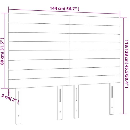  LED uzglavlje tamnozeleno 144x5x118/128 cm bar&amp;scaron;unasto Slike