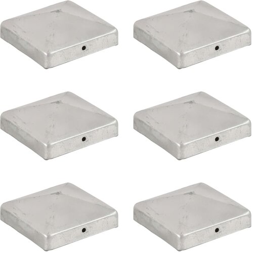 VidaXL piramidalni poklopci za stupove ograde 6 kom metalni 91 x 91 mm Slike