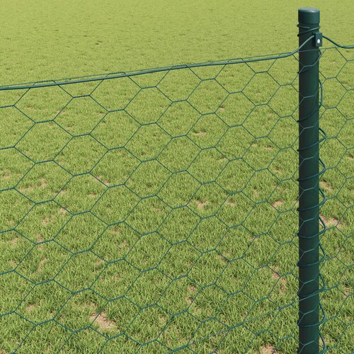  Heksagonalna ograda 0,8 x 10 m PVC Zelena Slike