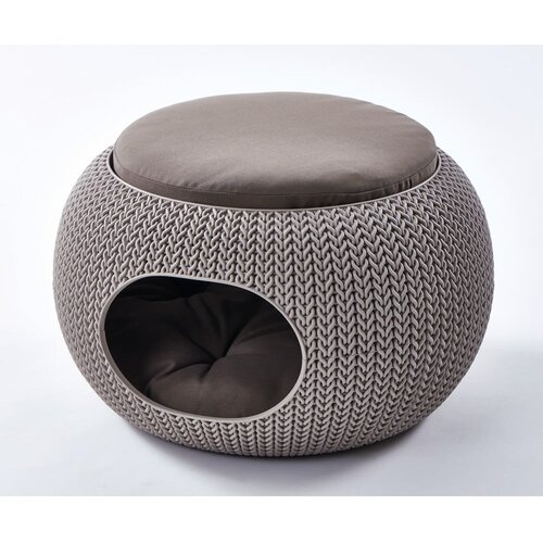 Curver rjava postelja za mačke Knit Home Slike