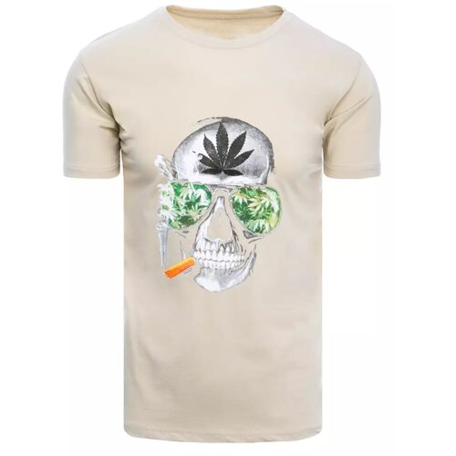 DStreet Men's beige T-shirt RX4923 Cene