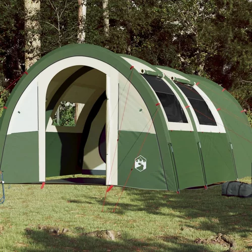 Šator za kampiranje za 4 osobe zeleni 483x340x193 cm taft 185T