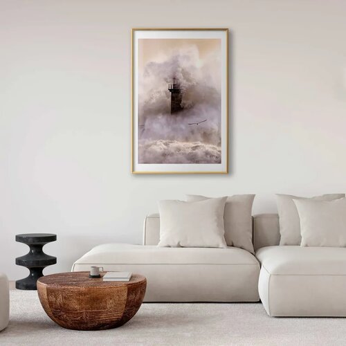  Plakat - Storm 40x60 Zlatni okvir s margom Slike