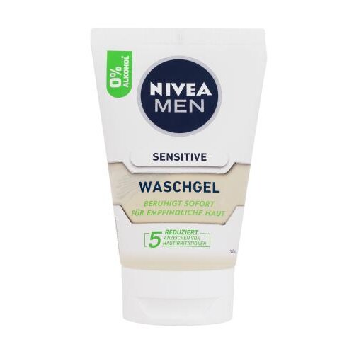 Nivea Men Sensitive Face Wash gel za či&amp;scaron;ćenje lica 100 ml za mo&amp;scaron;ke Slike