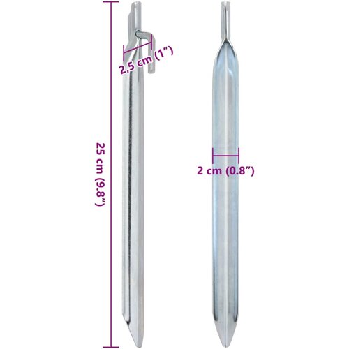  Klinovi za &amp;scaron;ator V-oblika 24 kom &amp;Oslash; 20 mm pocinčani čelik Slike
