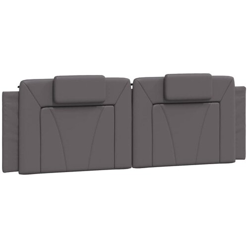 VidaXL Jastuk za uzglavlje sivi 160 cm od umjetne kože Slike
