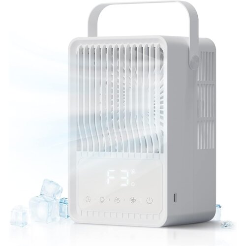 Venisymlis Prenosni Zračni Ventilator Z Rgb 7 Led Lučko, Namizna Osebna Klimatska Naprava Za Spalnico V Domači Pisarni, (22070447) Cene