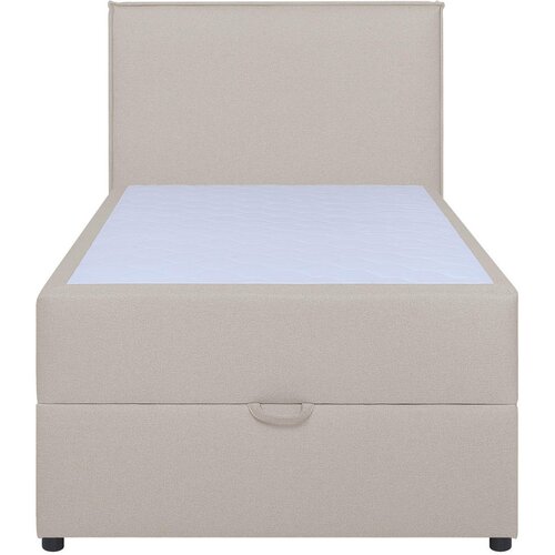 MID.YOU POSTELJA Z VZMETNICO 100 cm x 200 cm , tekstil, leseni material bež Slike