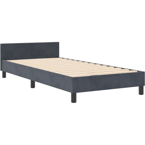 VidaXL Okvir kreveta tamno sivi 100x200 cm bar&amp;scaron;un Slike