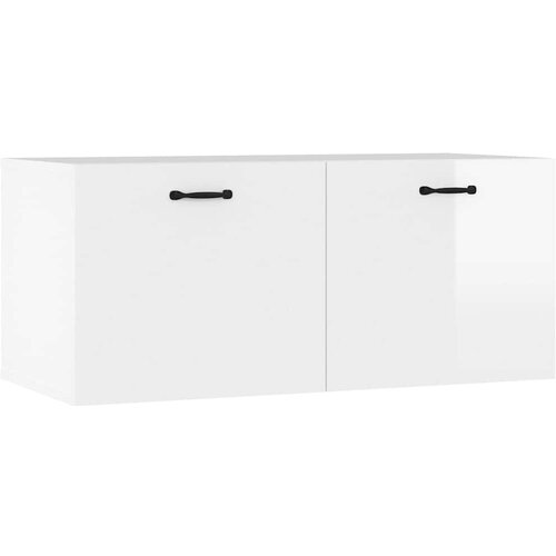 Maison Chic Stenska omarica - Zidna omarica visok sijaj bela 80x36,5x35 cm inženirski les iu557, (22063398) Cene
