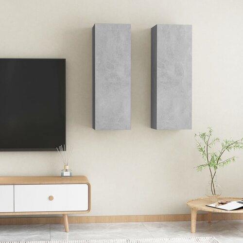 vidaXL TV ormarići 2 kom siva boja betona 30,5 x 30 x 90 cm od iverice Cijene