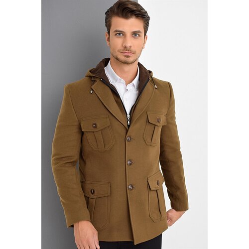 Dewberry K7538 MEN&amp;#039;S COAT - FLAT CAMEL Slike