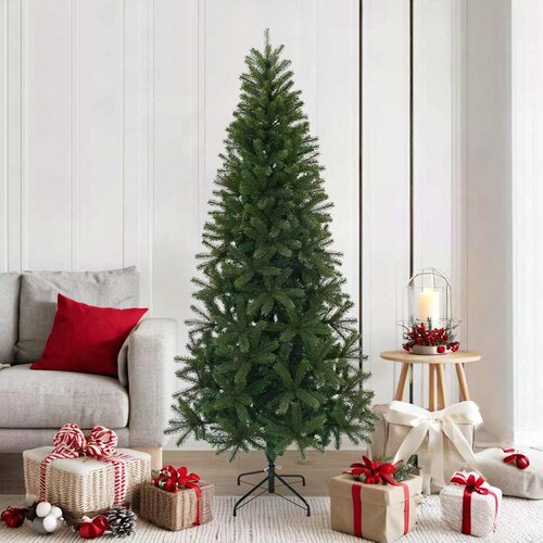 vidaXL Umestno božično drevo z stojalom Zelena 180 cm PVC, PE in jeklo Cene