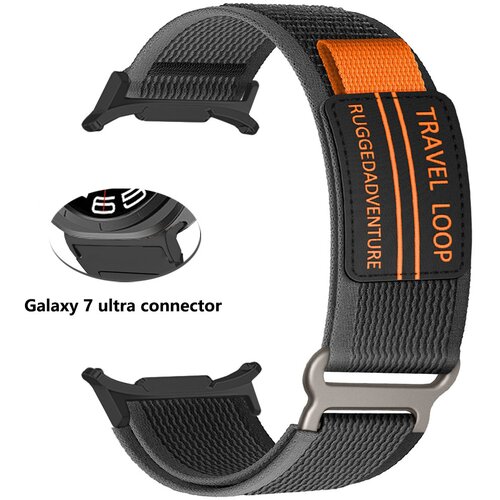 INF Najlonski pa&scaron;ček za uro Galaxy Watch 7 Ultra Black+Grey, (21757244) Cene