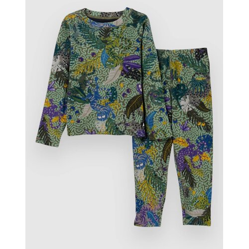 Burton Heavyweight Fleece Kids Base Layer Suit jungle cats Cene