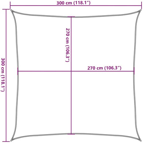  Jedro za za&amp;scaron;titu od sunca 160 g/m&amp;sup2; kvadratno pijeska 3x3 m HDPE Slike