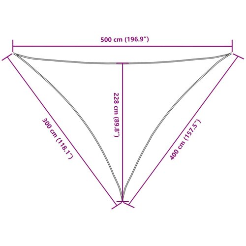  Jedro protiv sunca od tkanine Oxford trokutasto 3x4x5 m žuto Slike