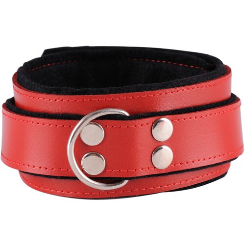 Dominate Me Leather Collar D34 Red-Black Cene