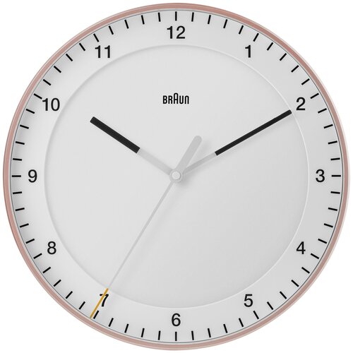 Braun BC 17 PW rosa /wei&amp;szlig; Quarzwanduhr, analog Slike