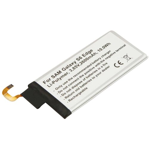 AVIZAR Li-polimerna baterija 2600 mAh za pametni telefon, združljiva Samsung Galaxy S6 Edge 3,85 V, Bela, (5000221042) Cene