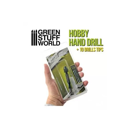 Green Stuff World black hand drill with 10x drill bits Slike