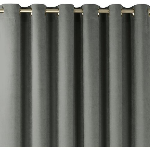  Curtain MILANA color gray style classic golden gold metal eyelets chenille 280x300 HOMEDE Cijene