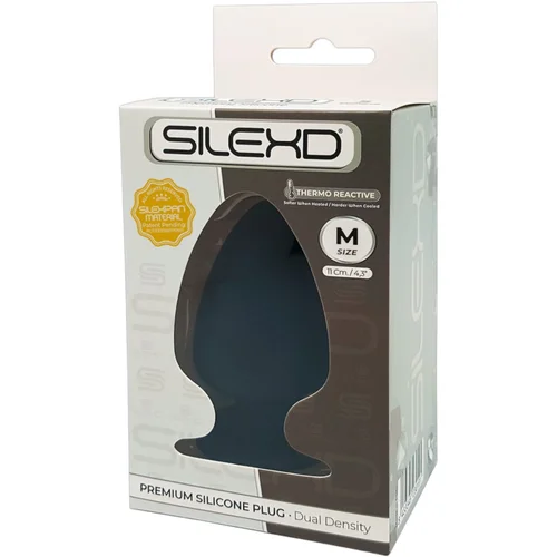 SilexD M - podesivi analni dildo - 11 cm (crni)