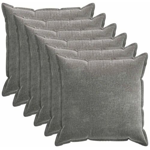  Presvlaka za jastuk 6 kom. HOUTEN Tamnosiva 65 x 65 cm - Tamnosiva 65 x 65 cm 6 Cene