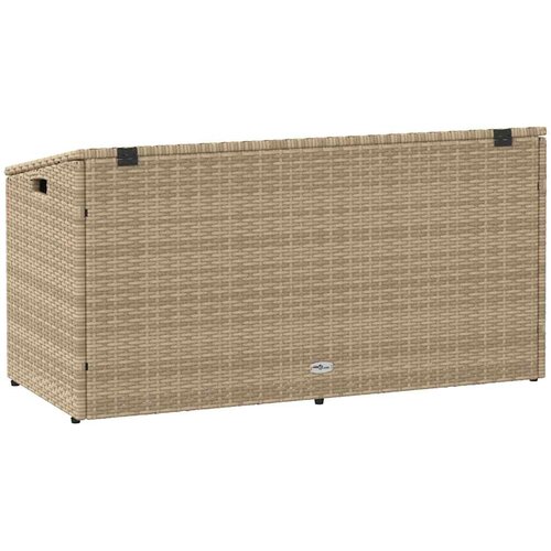  Vrtna kutija za pohranu bež 110x50x58 cm poli ratan Slike