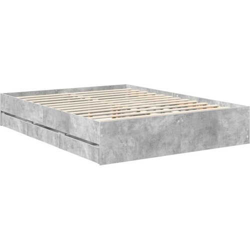  Okvir za krevet s ladicama Betonska siva 150 x 200 cm - Betonska siva 150 x 200 cm Slike