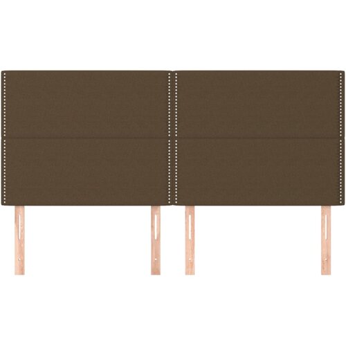  Uzglavlje tamnosmeđe 180x5x118/128 cm tkanina Slike