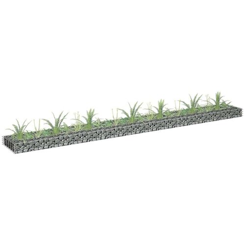 vidaXL gabionska povišena gredica od pocinčanog čelika 270x30x10 cm Cene