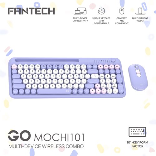 Fantech Combo mi&amp;scaron; tastatura wireless WK-899 GO mochi101 ljubičasta Slike