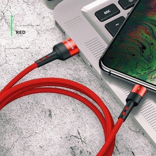 Usams PLETENI KABEL U26 ZA LIGHTNING 1M 2A HITRO POLNJENJE ZA IPHONE RDEČ, (22069384) Cene