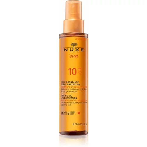 Nuxe Sun ulje za sunčanje za lice i tijelo SPF 10 150 ml