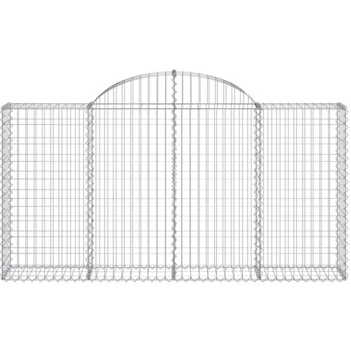  Lučne gabionske ko&amp;scaron;are 25kom 200x30x100/120cm pocinčano željezo Slike