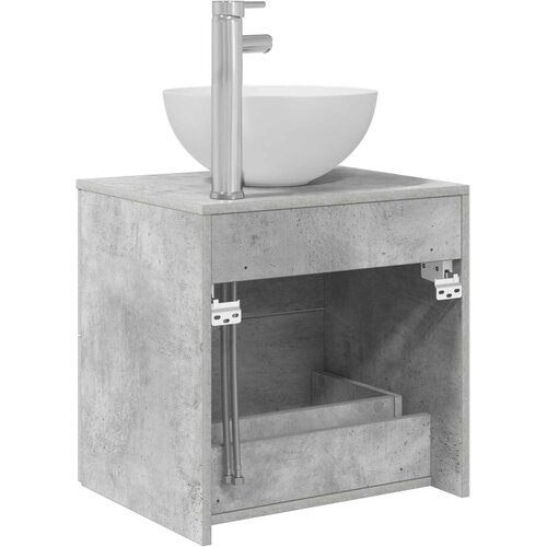  Umivaonik s policom Betonska siva 49,5 x 41 x 64,5 cm Slike