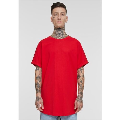 UC Men Men's Long Shaped Turnup Tee T-Shirt - Red Cene