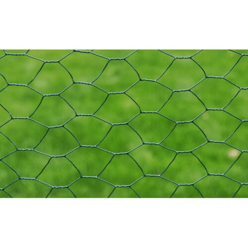  Žičana ograda za koko&amp;scaron;i s PVC oblogom 25 x 0,75 m zelena Slike