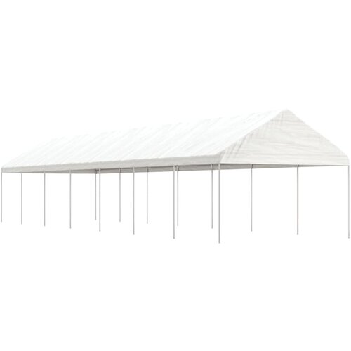 vidaXL paviljon s streho bel 15,61x4,08x3,22 m polietilen Cene