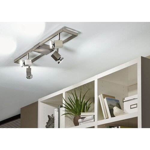 Eglo zeraco spot/4, led, gu10, 4x5w, 4x400lm, nikl-mat 3E4VA6R Slike