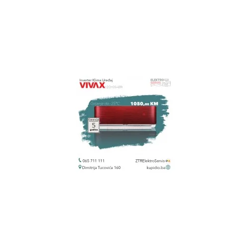 KLIMA UREĐAJ VIVAX ACP-12CH35AERI RED