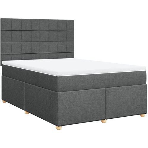 Maison Chic Box spring postelja - Vzmetna postelja z vzmetnico temno siva 160x200 cm blago SL11740, (21905205) Cene