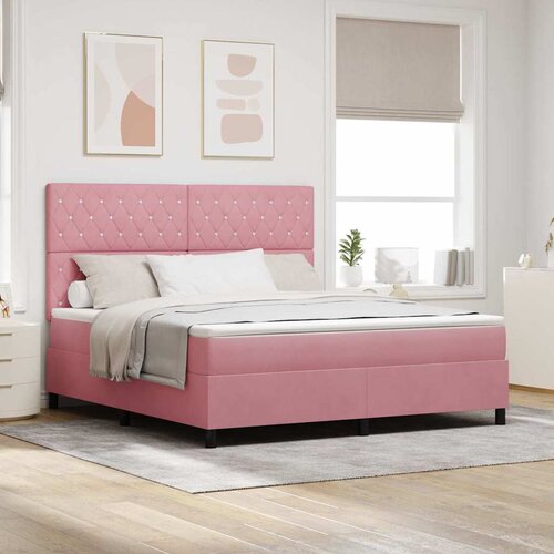  LED Box Spring Krevet s madracem Ružičasta 180 x 200 cm Bar&scaron;un Cijene