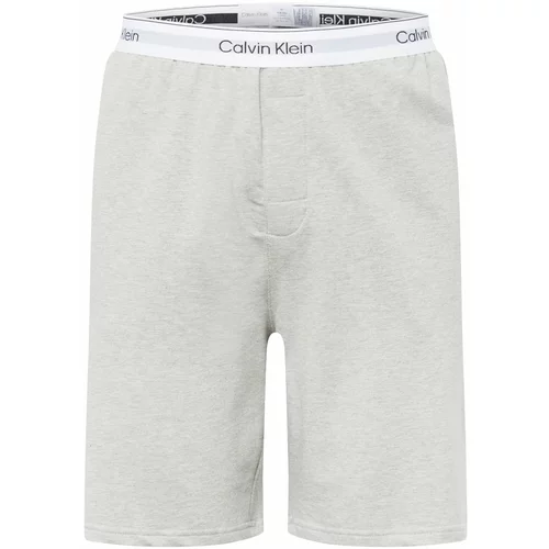 Calvin Klein Underwear Spodnji del pižame pegasto siva / črna / bela