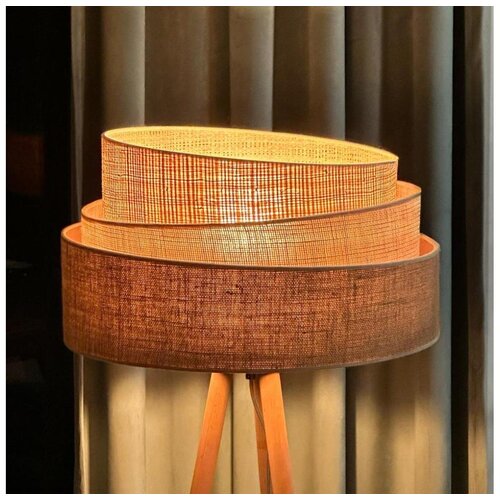  duolla - podna lampa yute trio 1xE27/15W/230V prečnik 45 cm braon/siva/bež Cene